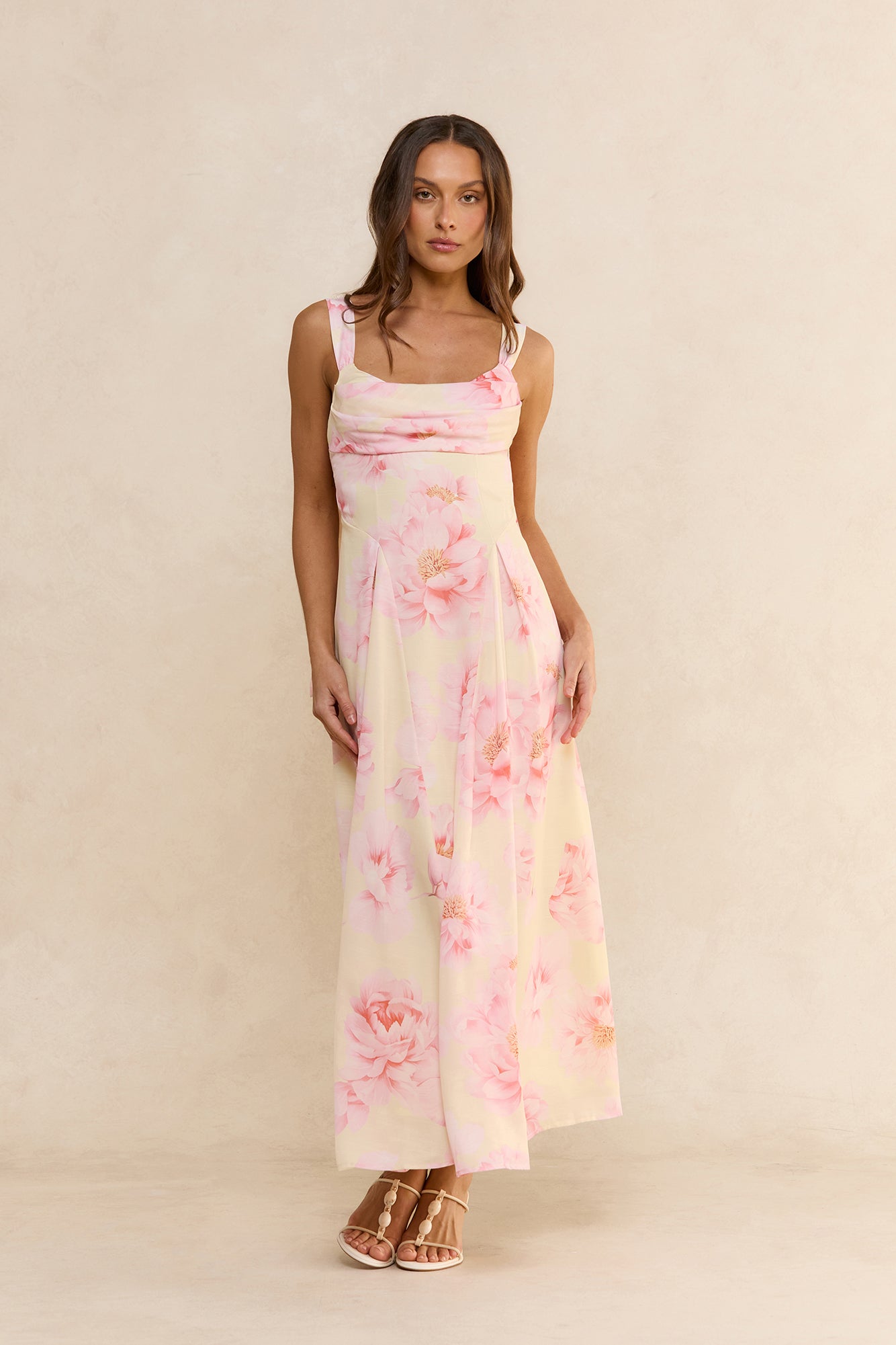 Sweet Gardenia Maxi Dress Yellow Print
