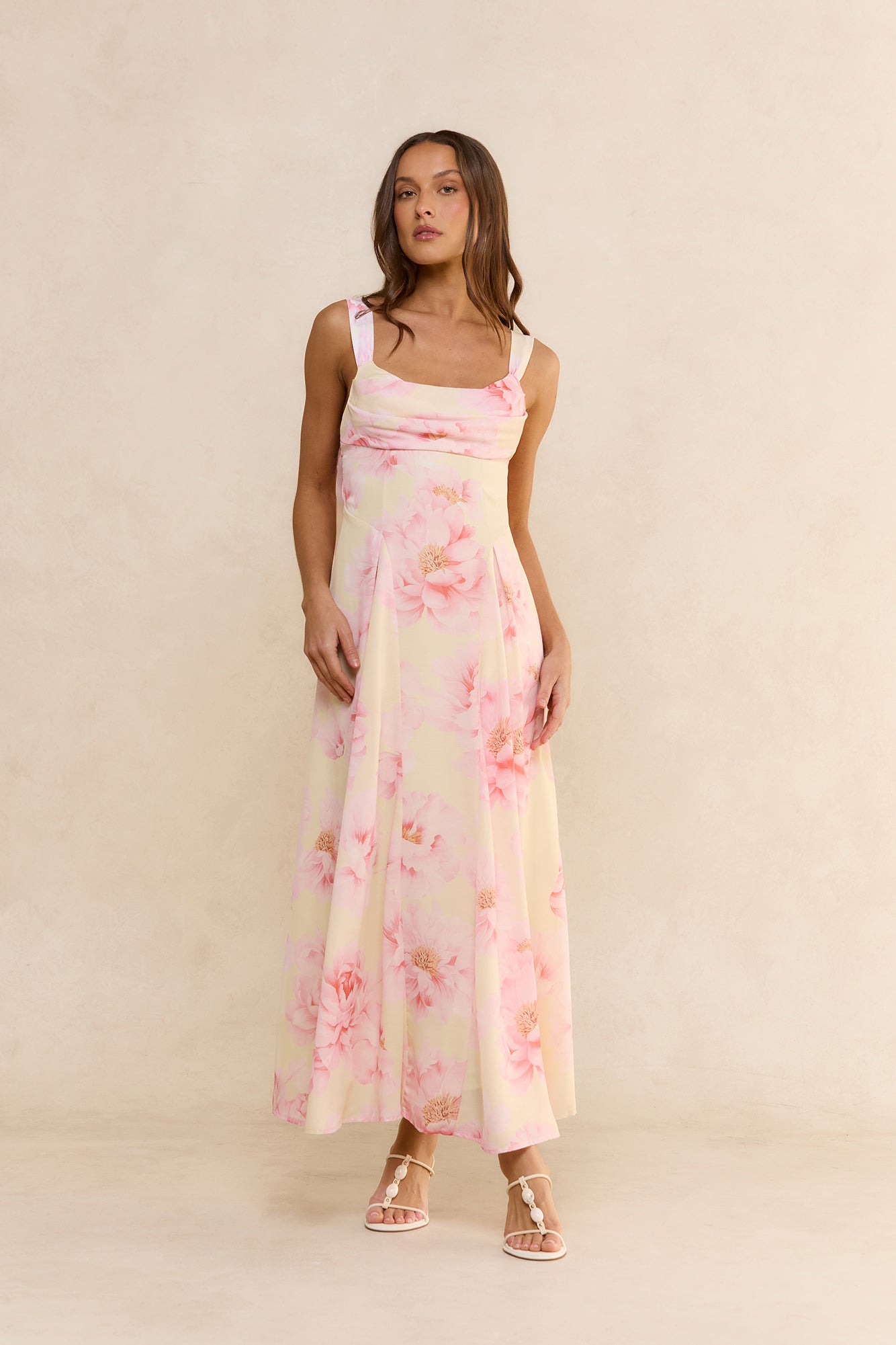 Sweet Gardenia Maxi Dress Yellow Print