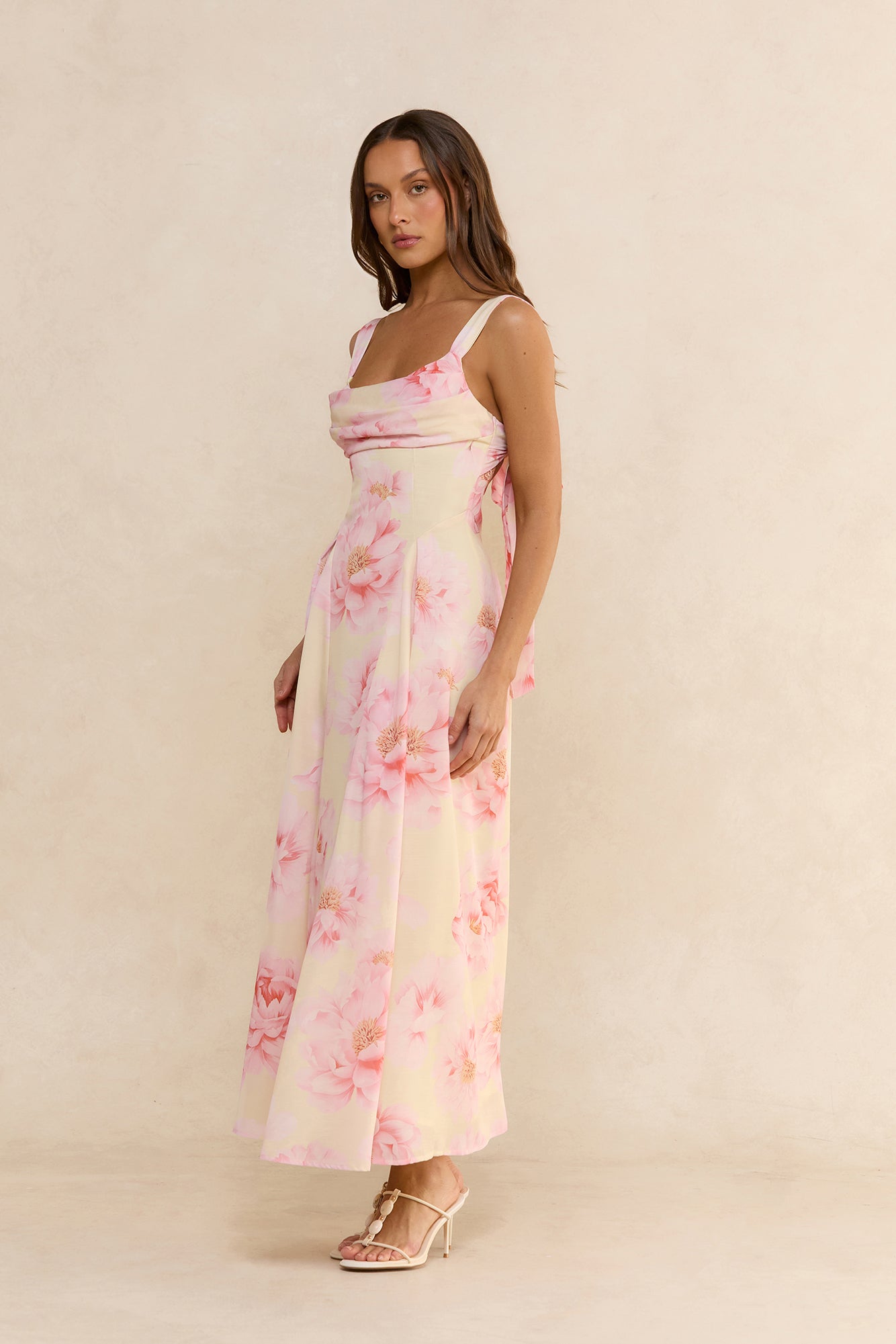 Sweet Gardenia Maxi Dress Yellow Print