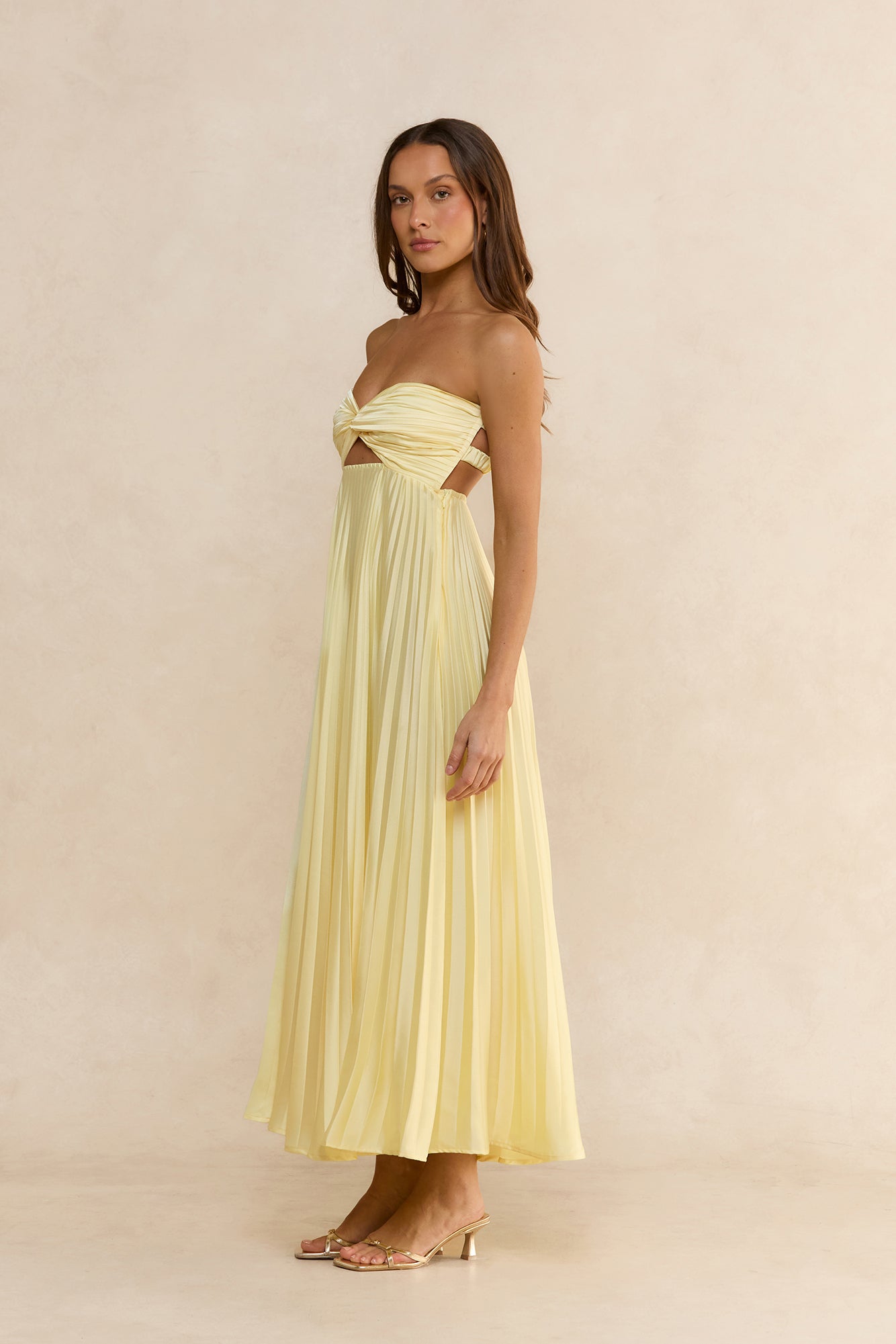 Wishes For You Plisse Strapless Maxi Dress