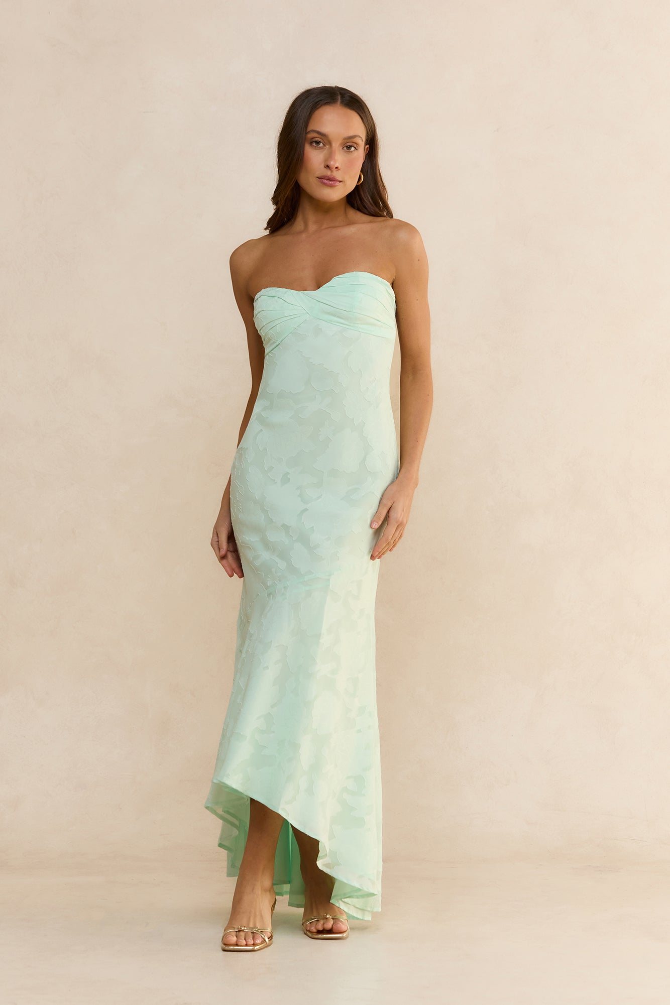 Summer Sorbet Strapless Midi Dress Mint