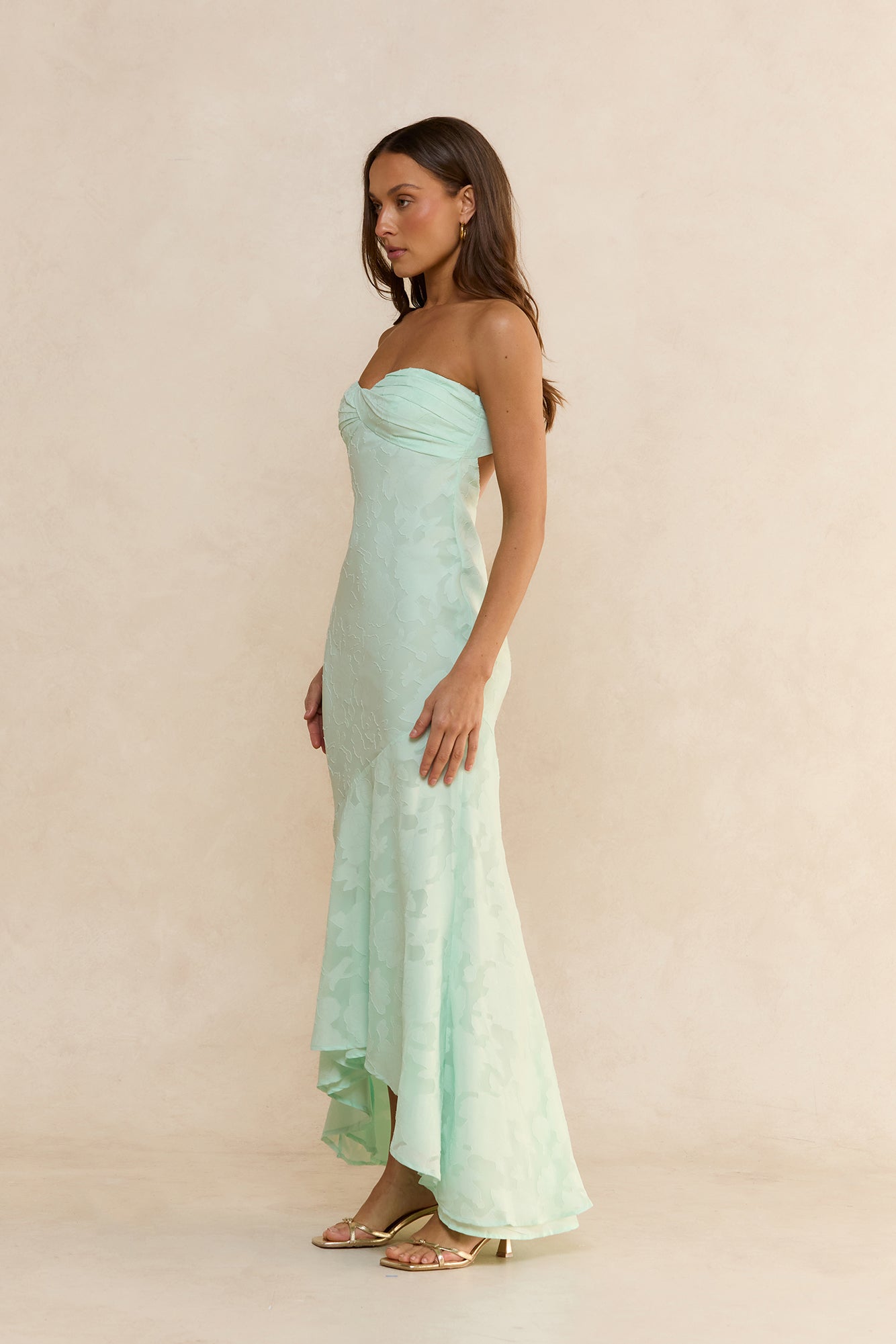 Summer Sorbet Strapless Midi Dress Mint