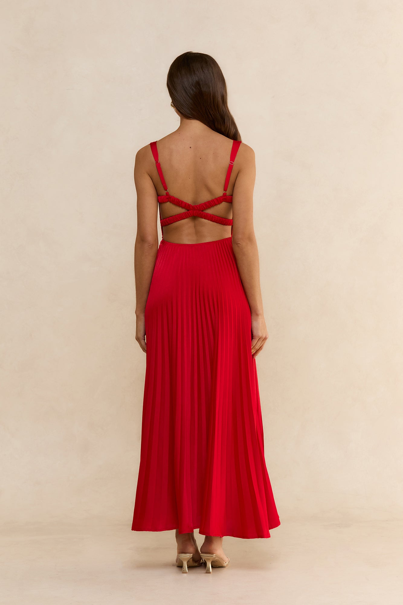 Inner Desire Satin Maxi Dress Red