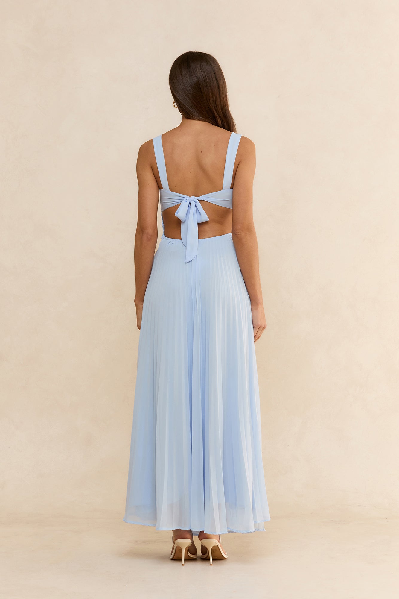 Breezy Dream Plisse Maxi Dress Blue