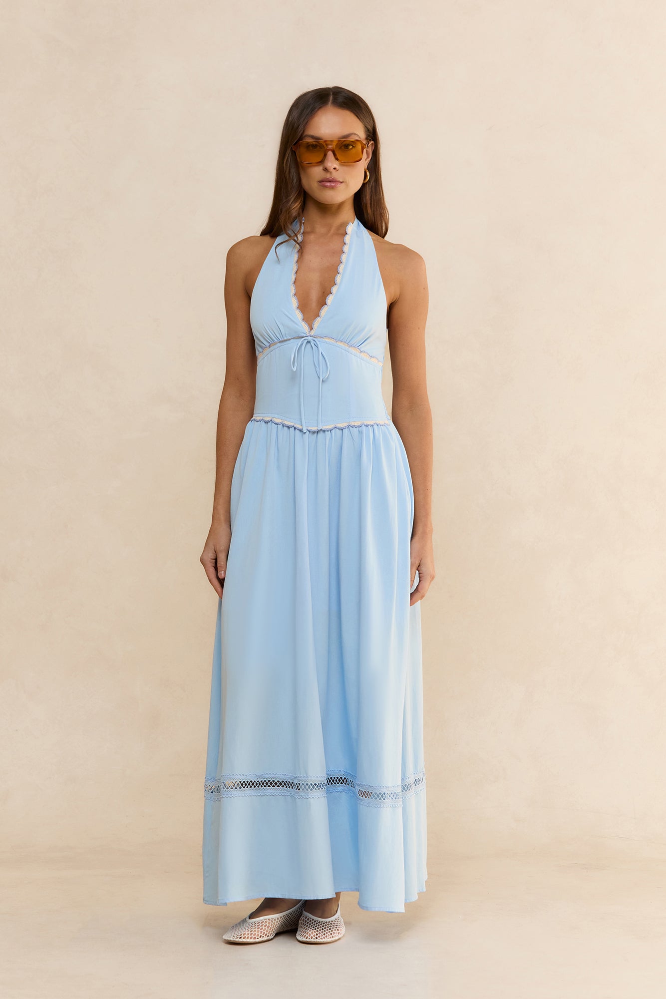 Days Of Dreaming Halter Maxi Dress Blue