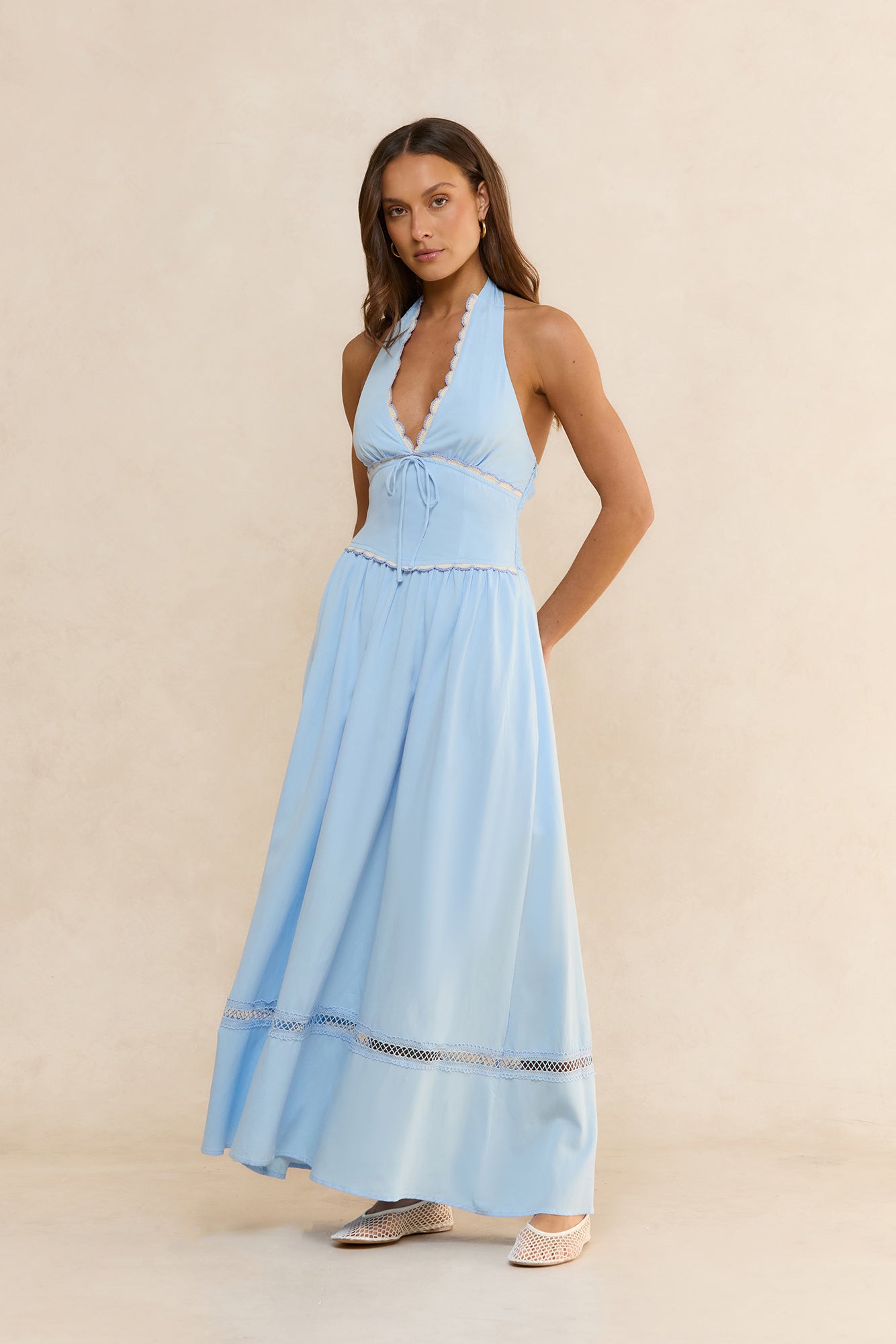 Days Of Dreaming Halter Maxi Dress Blue