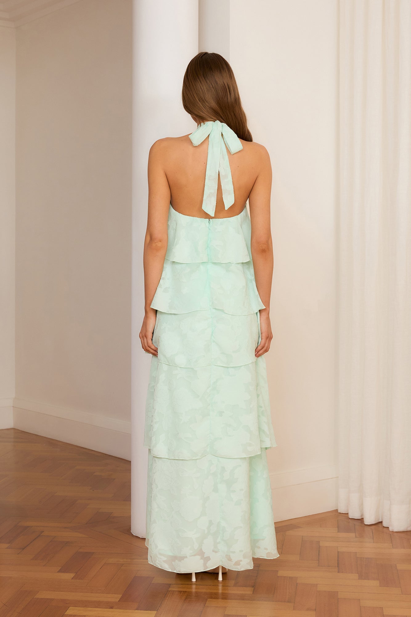 Whimsical Willow Tiered Maxi Dress Mint