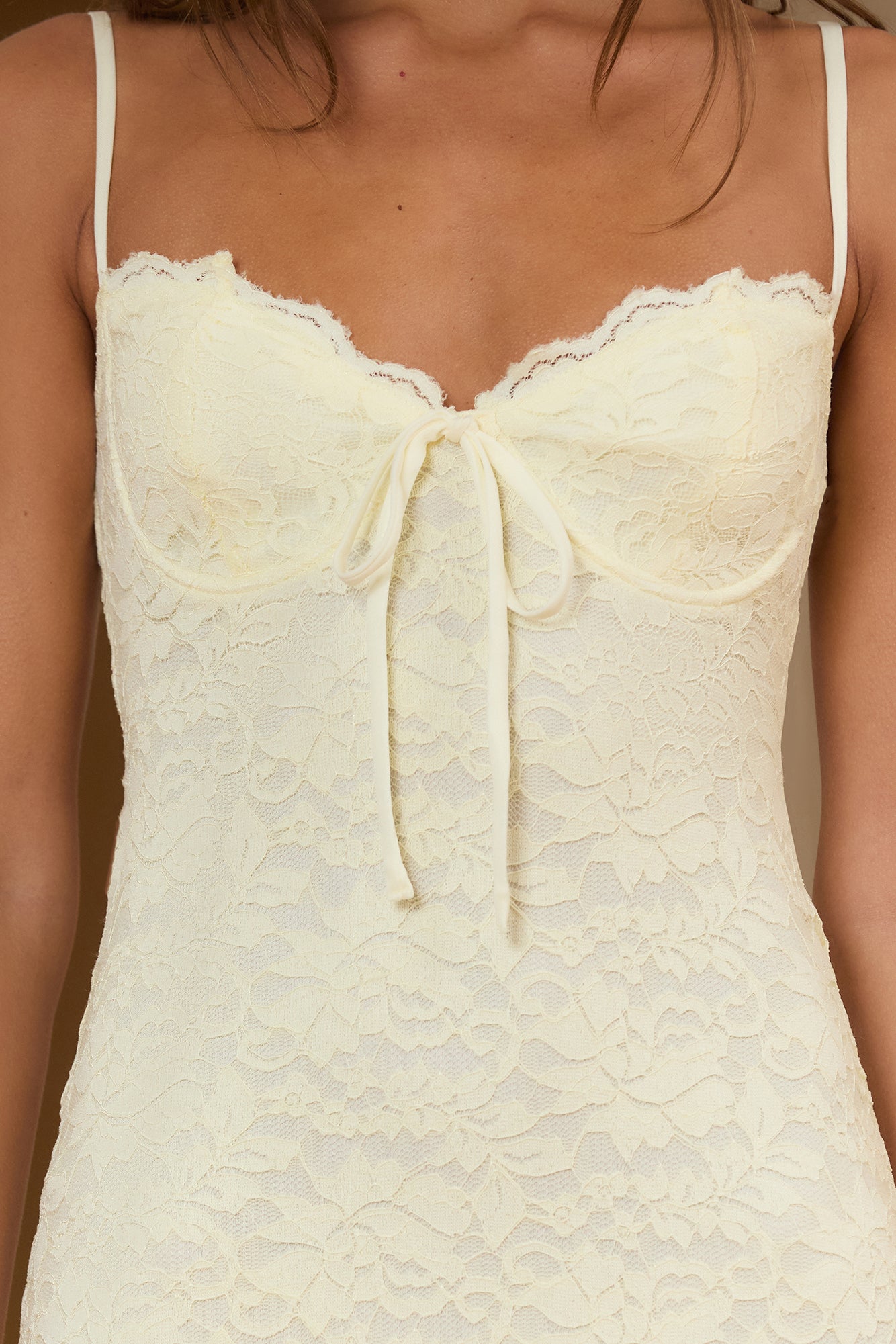 Setting Sun Lace Maxi Dress Yellow