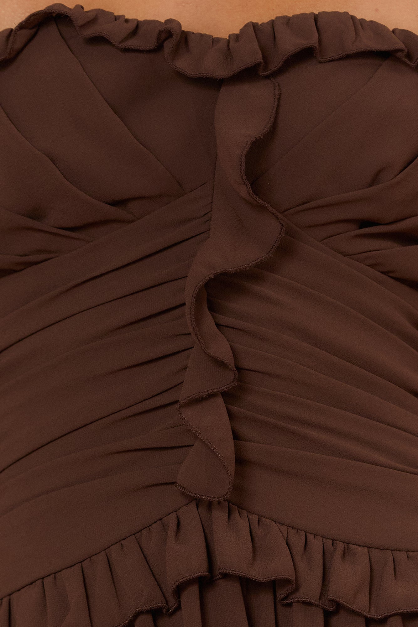 Stars From Ciel Strapless Maxi Dress Brown