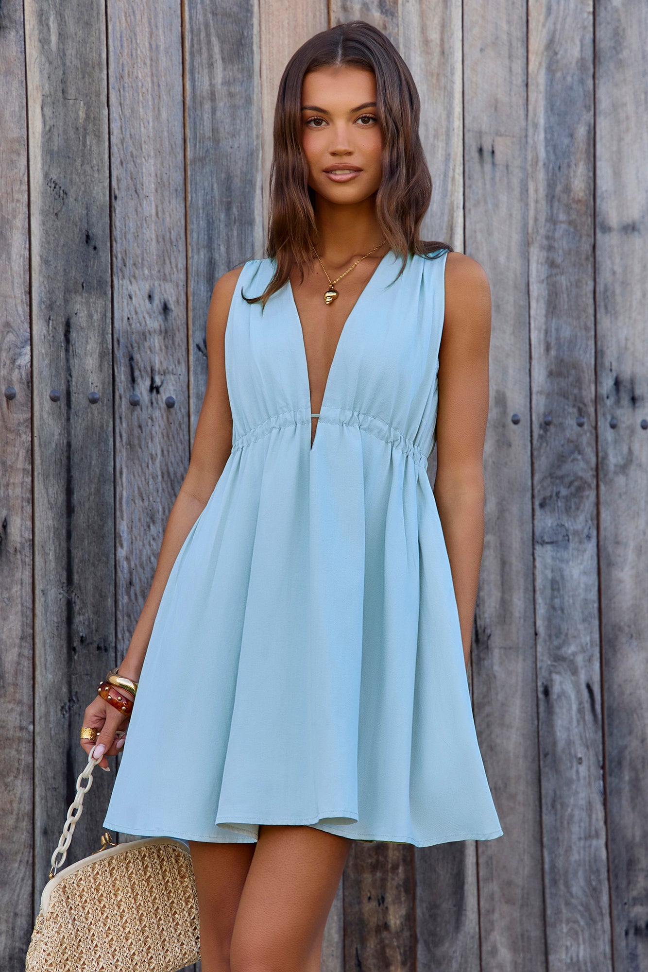 Spritz Of The Sun Mini Dress Blue