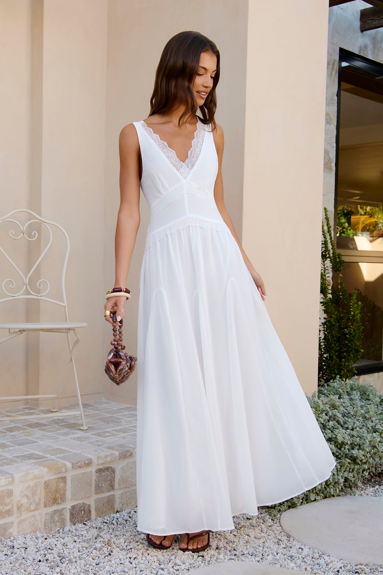 White Women's Maxi Dresses Australia | Fortunate One White Women's Maxi Dresses Australia | Fortunate One