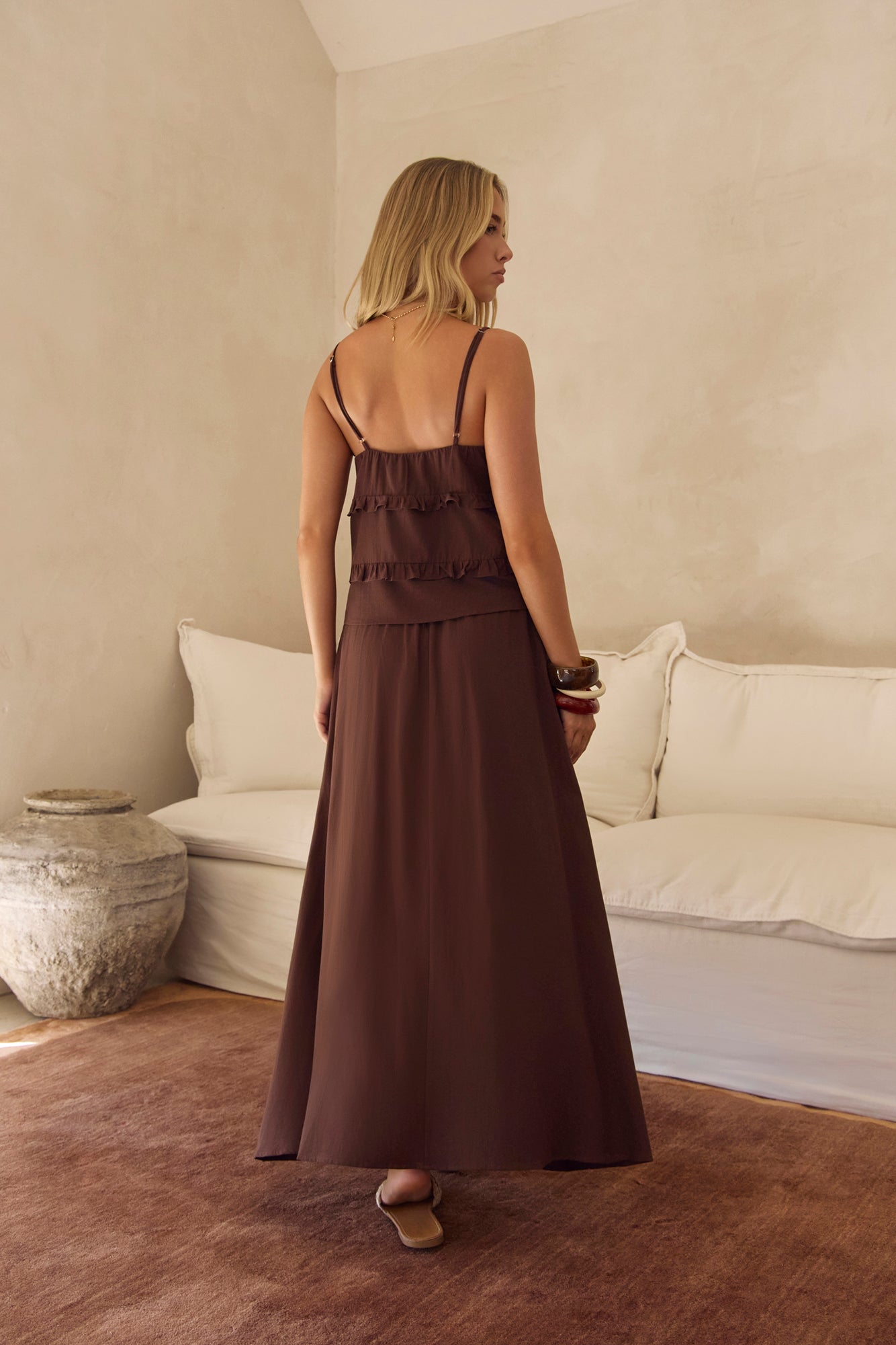 Brown Women's Maxi Skirts Australia | Fortunate One Brown Women's Maxi Skirts Australia | Fortunate One