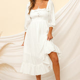 Loved By The Moon Midi Dress White