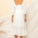 Loved By The Moon Midi Dress White