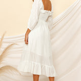 Loved By The Moon Midi Dress White