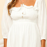 Loved By The Moon Midi Dress White