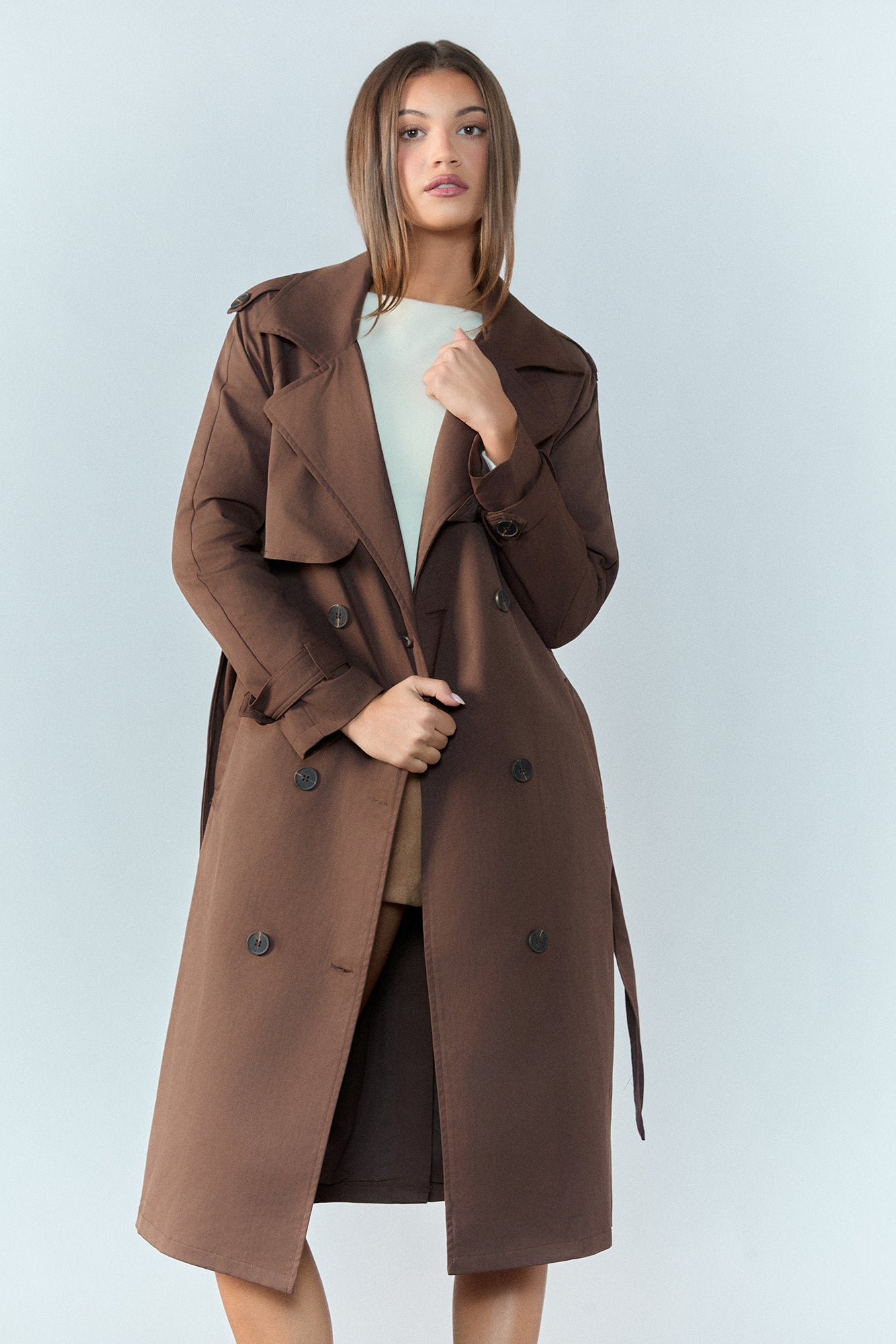 Piccadilly Trench Coat Chocolate