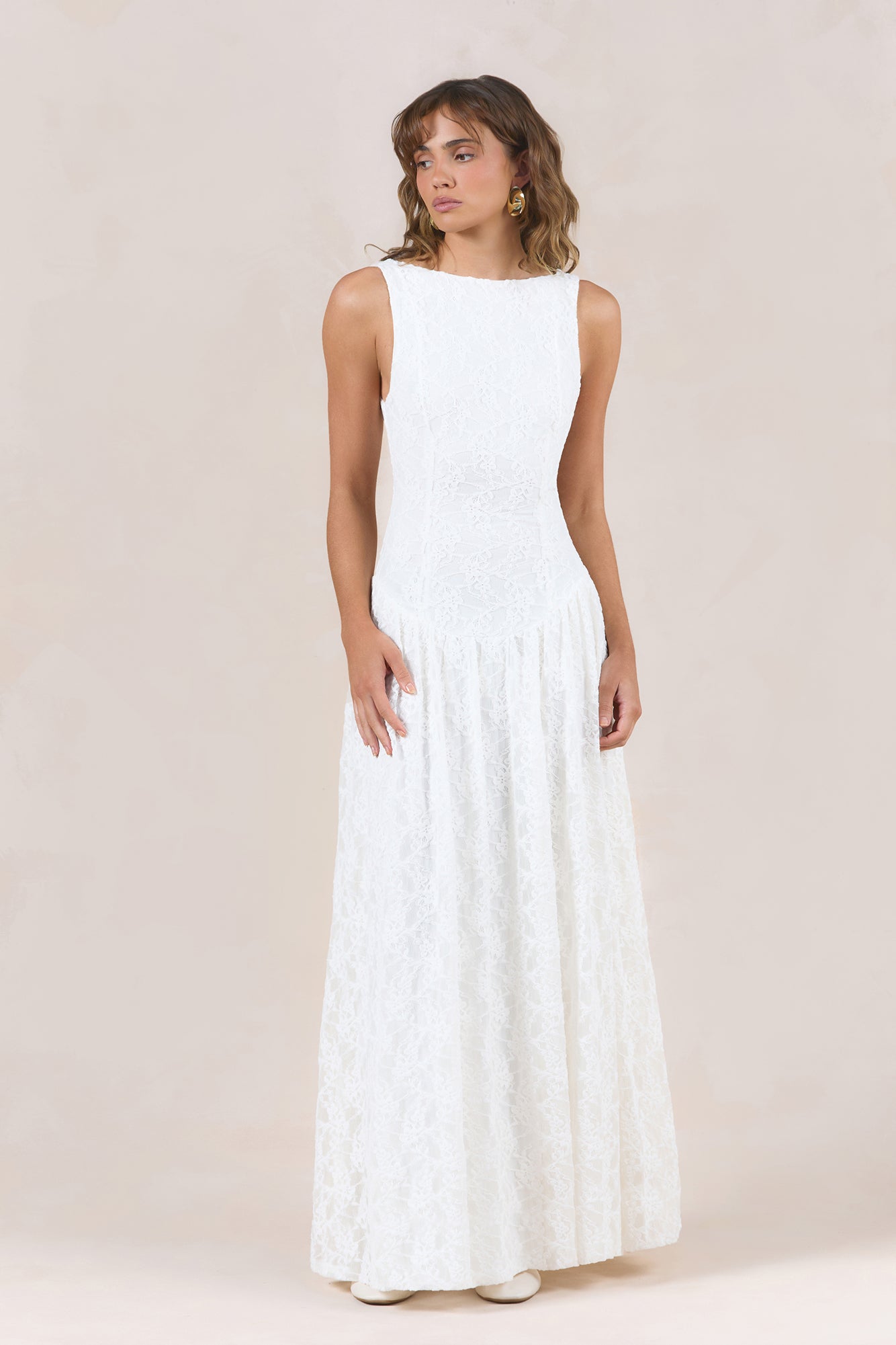 Starwoven Lace Maxi Dress White