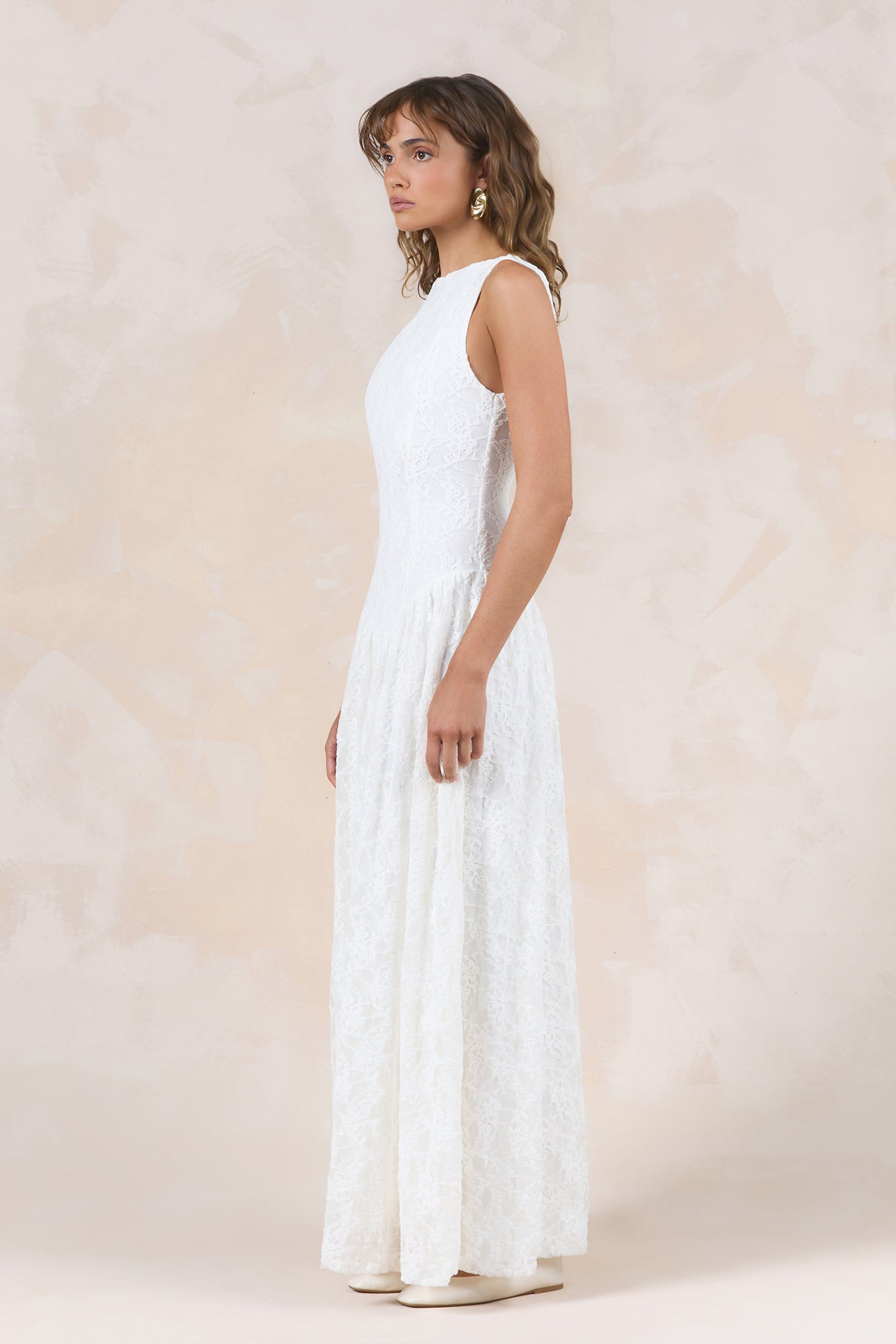 Starwoven Lace Maxi Dress White