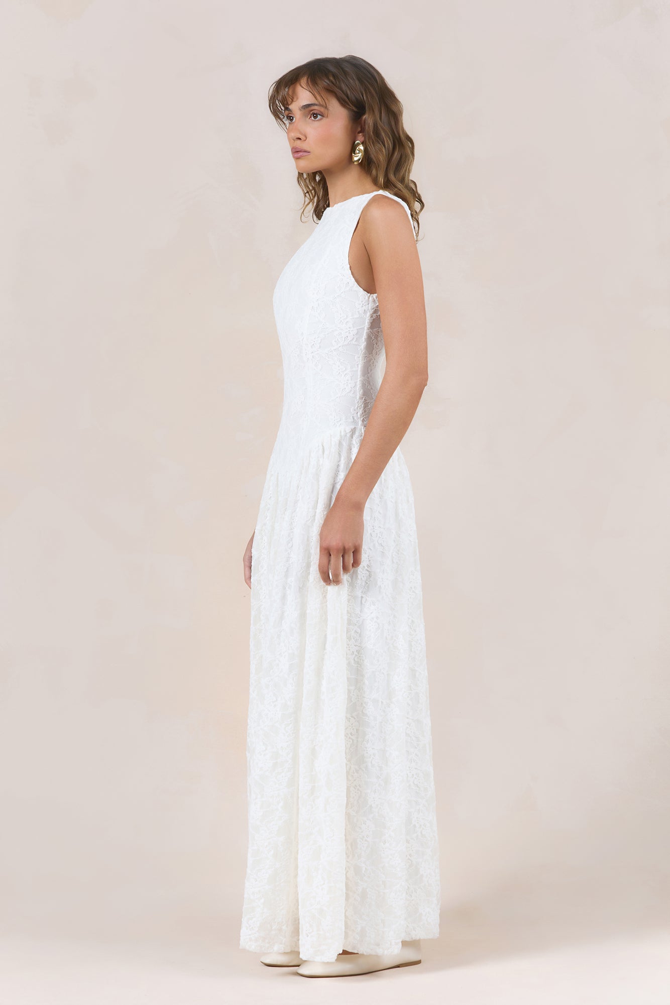 Starwoven Lace Maxi Dress White