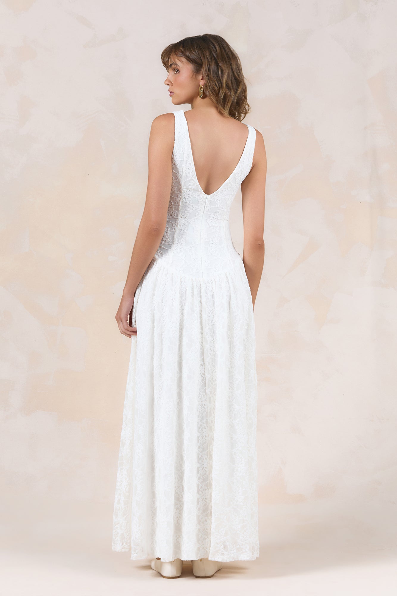 Starwoven Lace Maxi Dress White
