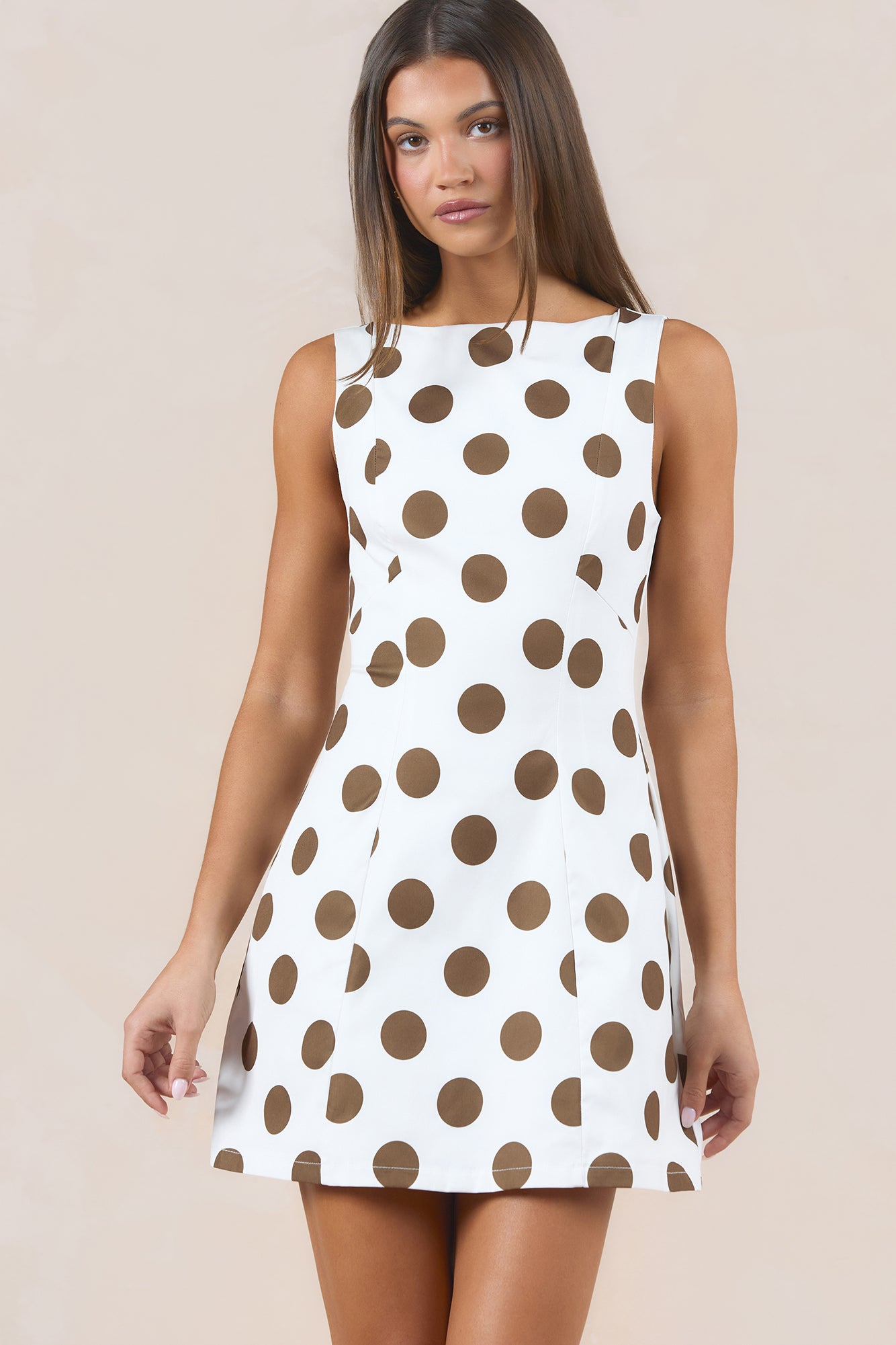 Dot To Dot Sleeveless Mini Dress