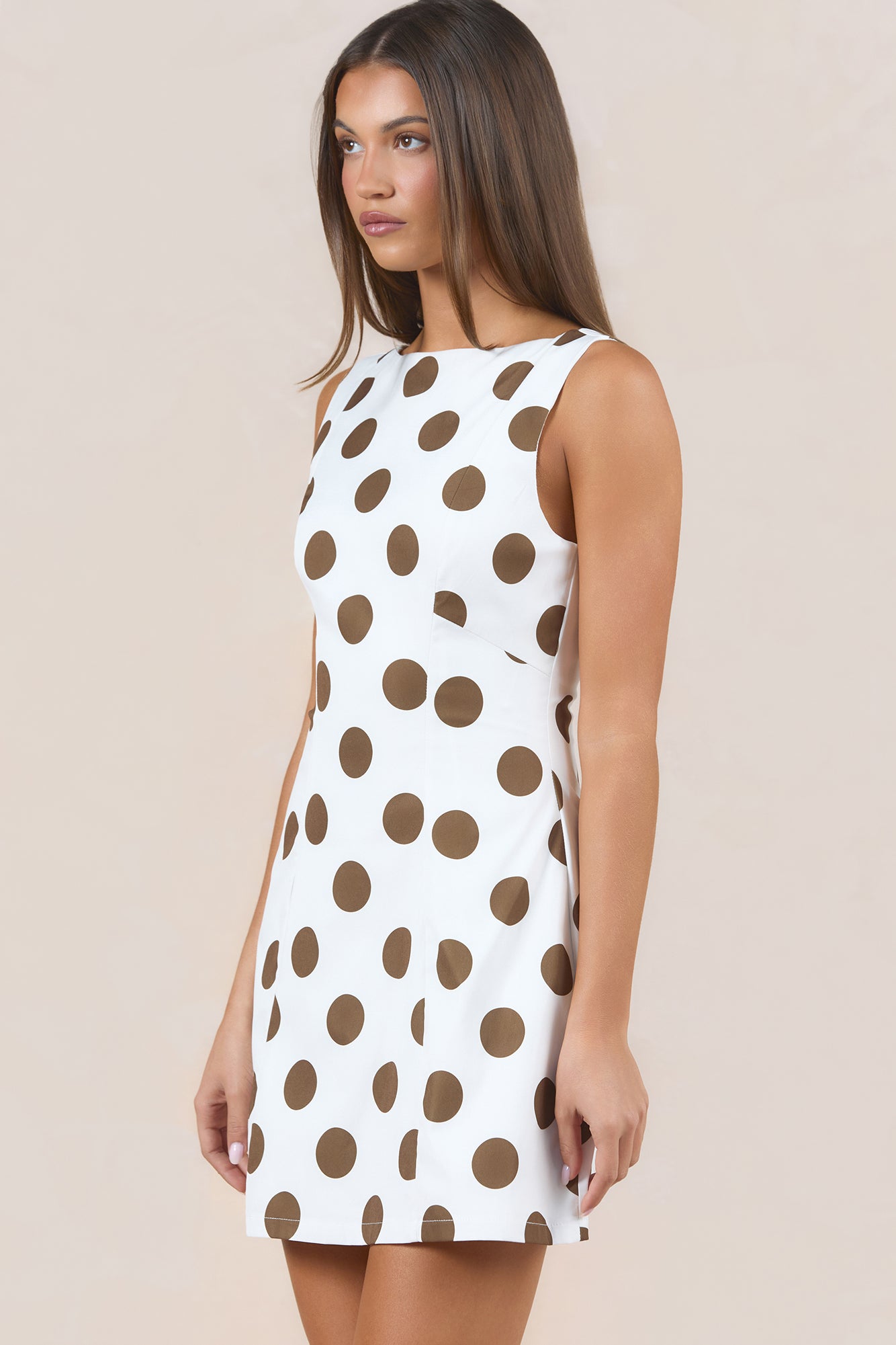 Dot To Dot Sleeveless Mini Dress