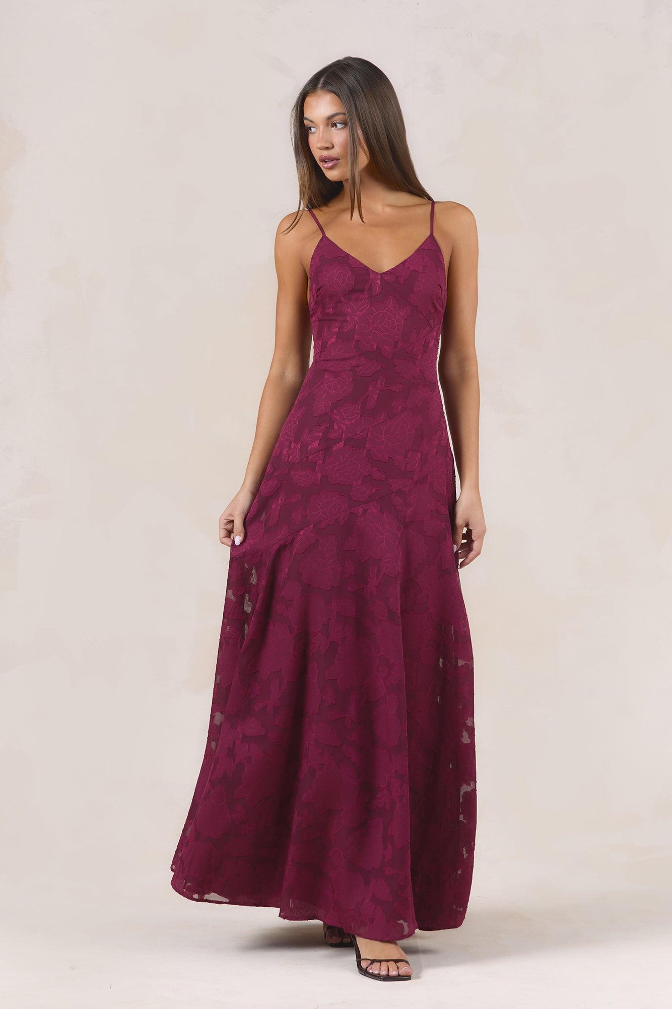 Dancing Spark Maxi Dress Wine