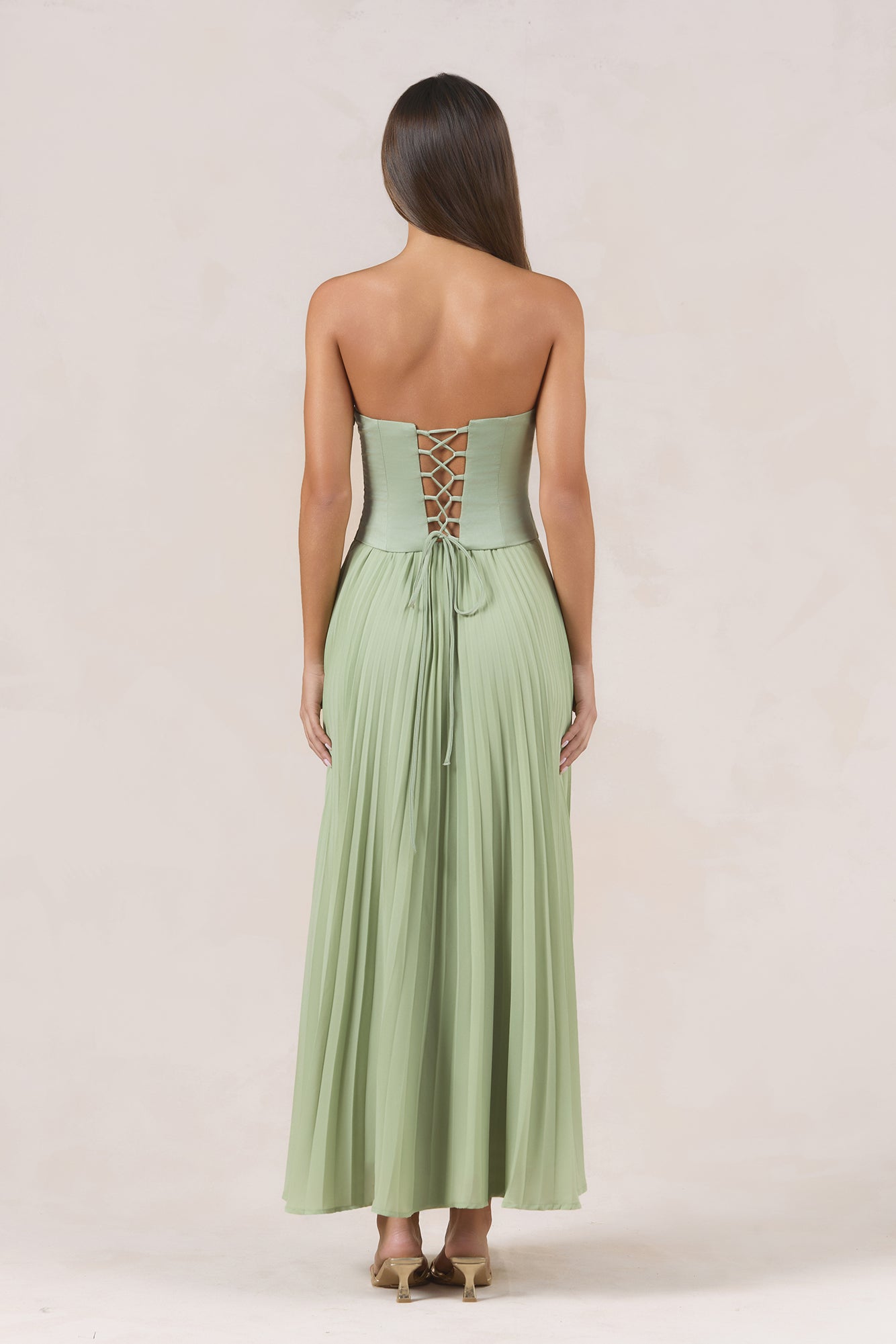 Ophelia Strapless Maxi Dress Sage