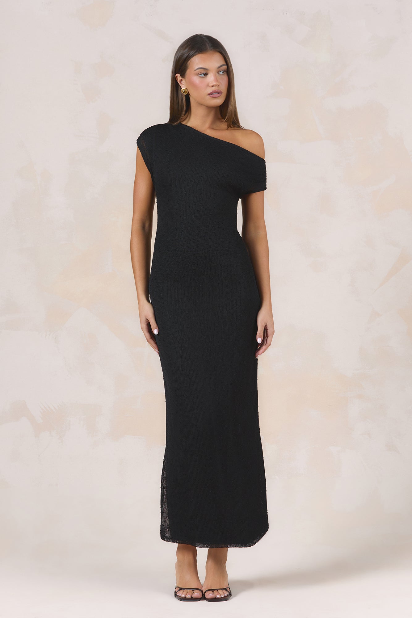 Warm Daze Knit Maxi Dress Black