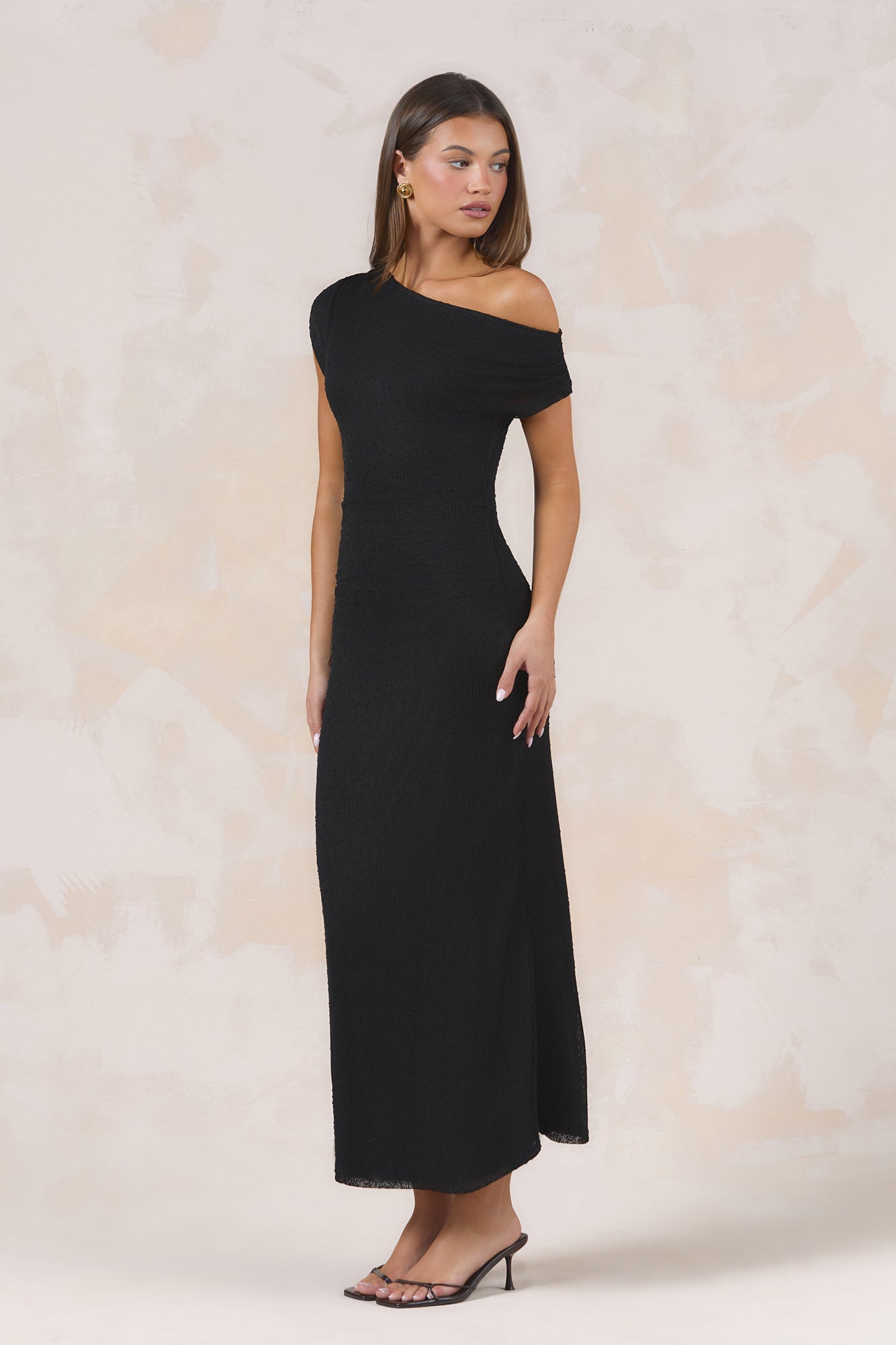 Warm Daze Knit Maxi Dress Black