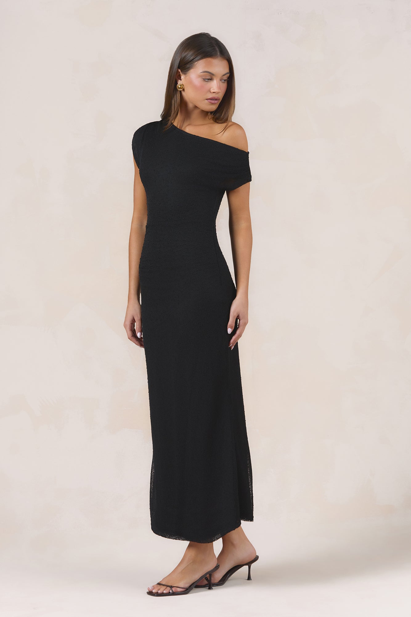 Warm Daze Knit Maxi Dress Black