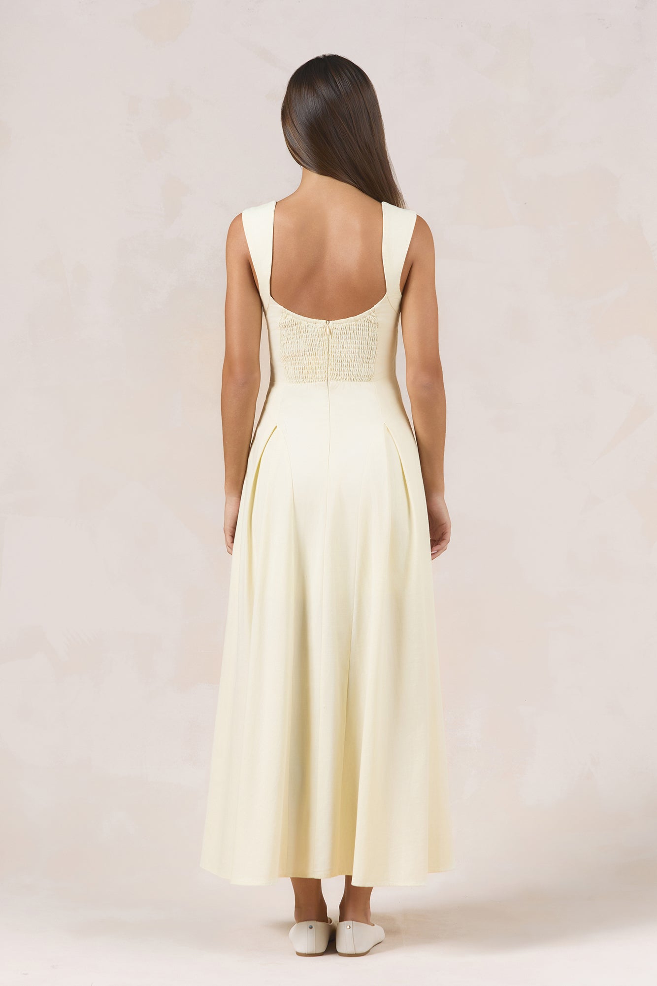 Sand Dune Serenity Midi Dress Yellow