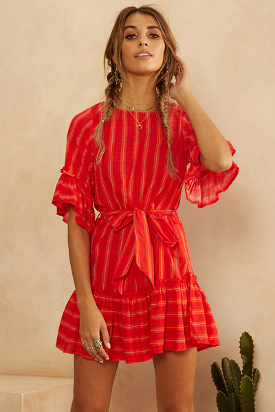 Southern Sun Dress Red