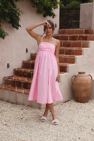 Dreamscapes Midi Dress Pink