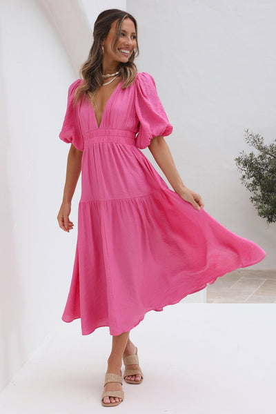 Bed Of Flowers Maxi Dress Pink