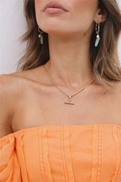 18 Gold Plated Find You Necklace Gold
