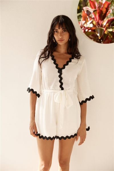 Midday Mood Playsuit White
