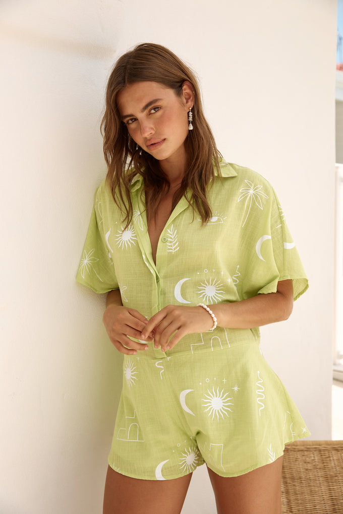 Vacation Bliss Playsuit Green