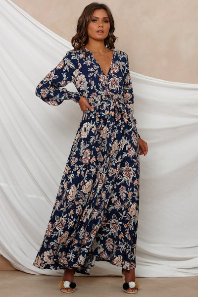 Swan Song Maxi Dress Navy