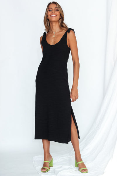 Crowded Midi Dress Black