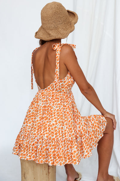 Wake Up Call Dress Orange