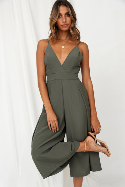 Be Someone Jumpsuit Khaki