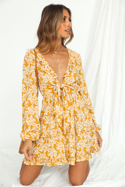 Eclipse Dress Mustard