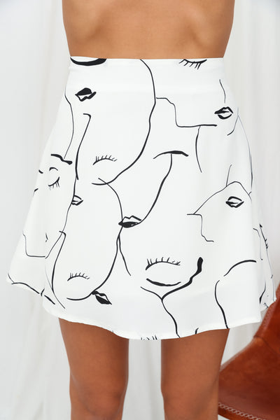 Ivy Mini Skirt White