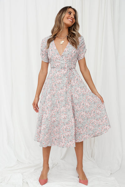 Huntcliff Midi Dress Pink