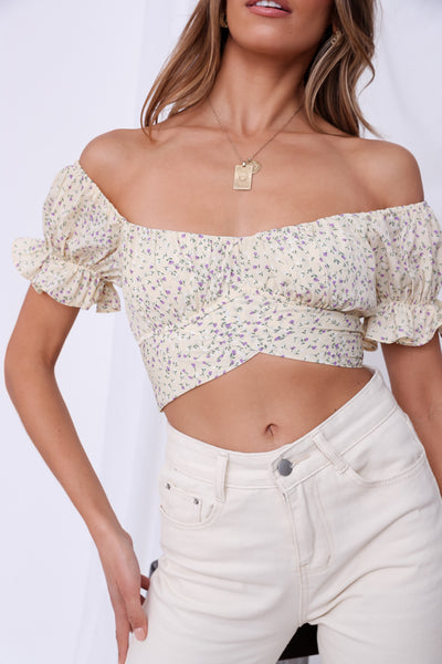 Wishing Wells Crop Top Citrus