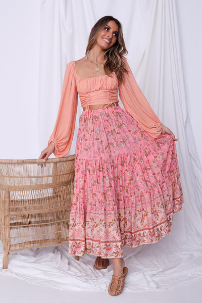 Kore Maxi Skirt Pink