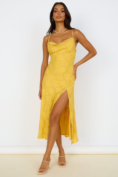 Story Of Songs Midi Dress Yellow