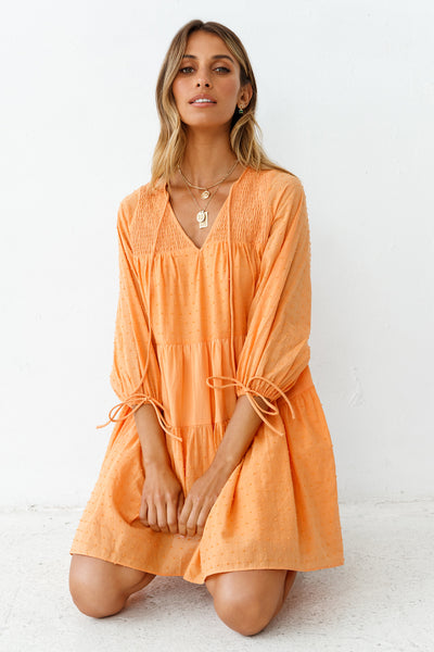 Sunsets By The Shore Dress Orange